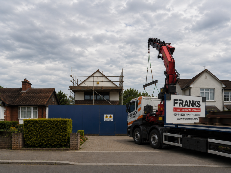 Steel fabricators in Sutton SM1 delivering structural steel beams at Gander Green Lane